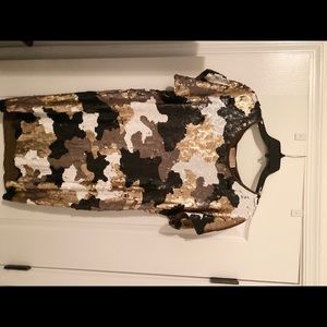 Michael Kors Sequined Camo Dress